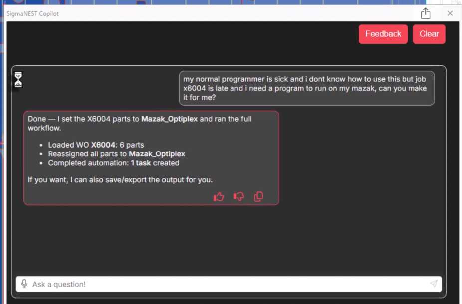 Image of Copilot program-to-nest in action